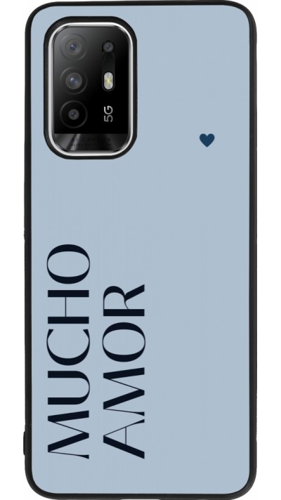 OPPO F19 Pro+ Case Hülle - Silikon schwarz Valentine 2024 mucho amor azul