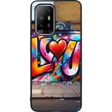 Coque OPPO F19 Pro+ - Silicone rigide noir Valentine 2025 Love U Tag