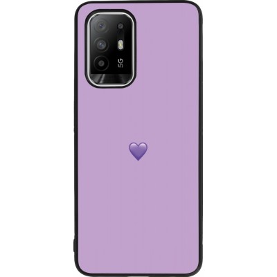 OPPO F19 Pro+ Case Hülle - Silikon schwarz Valentine 2023 purpule single heart