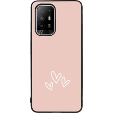 Coque OPPO F19 Pro+ - Silicone rigide noir Valentine 2023 three minimalist hearts