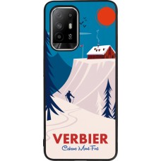 Coque OPPO F19 Pro+ - Silicone rigide noir Verbier Cabane Mont-Fort