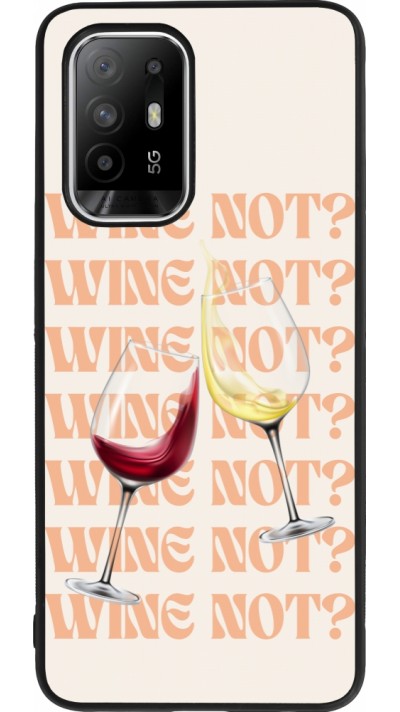 OPPO F19 Pro+ Case Hülle - Silikon schwarz Wine not