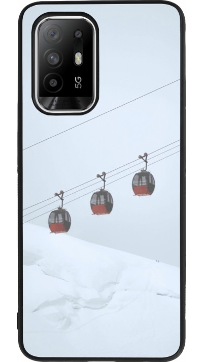 OPPO F19 Pro+ Case Hülle - Silikon schwarz Winter 22 ski lift