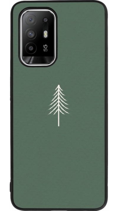 Coque OPPO F19 Pro+ - Silicone rigide noir Christmas 22 minimalist tree