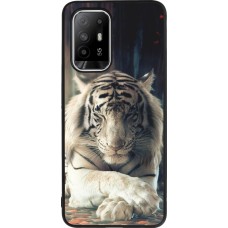 OPPO F19 Pro+ Case Hülle - Silikon schwarz Zen Tiger