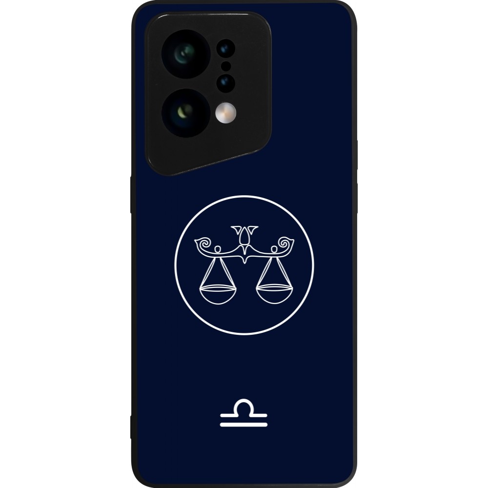 Coque OPPO Find X5 - Silicone rigide noir Astrologie Balance