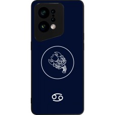 Coque OPPO Find X5 - Silicone rigide noir Astrologie Cancer