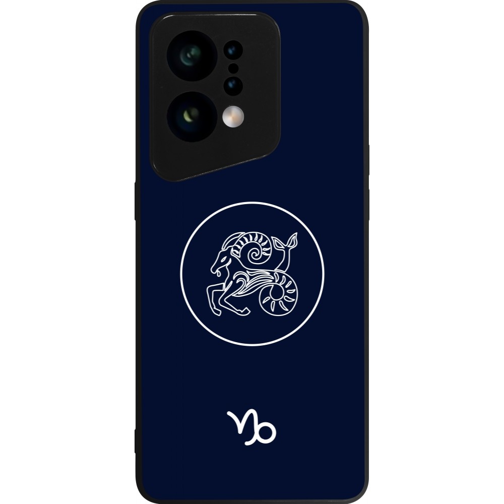 Coque OPPO Find X5 - Silicone rigide noir Astrologie Capricorne