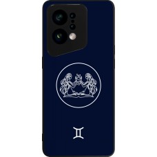 Coque OPPO Find X5 - Silicone rigide noir Astrologie Gémeaux