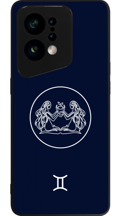 Coque OPPO Find X5 - Silicone rigide noir Astrologie Gémeaux
