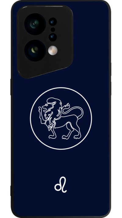 Coque OPPO Find X5 - Silicone rigide noir Astrologie Lion