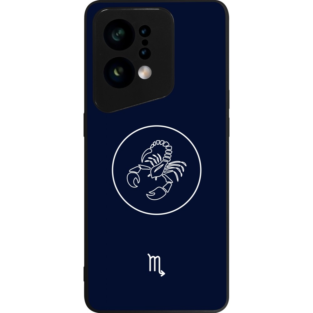 Coque OPPO Find X5 - Silicone rigide noir Astrologie Scorpion