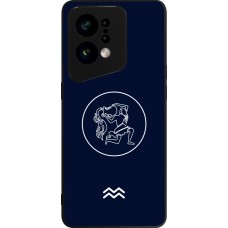 Coque OPPO Find X5 - Silicone rigide noir Astrologie Verseau