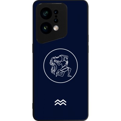 Coque OPPO Find X5 - Silicone rigide noir Astrologie Verseau