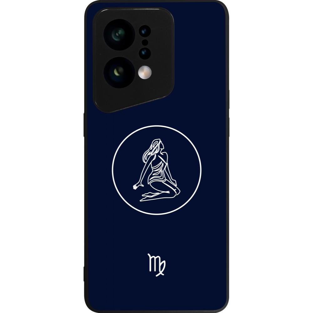 Coque OPPO Find X5 - Silicone rigide noir Astrologie Vierge