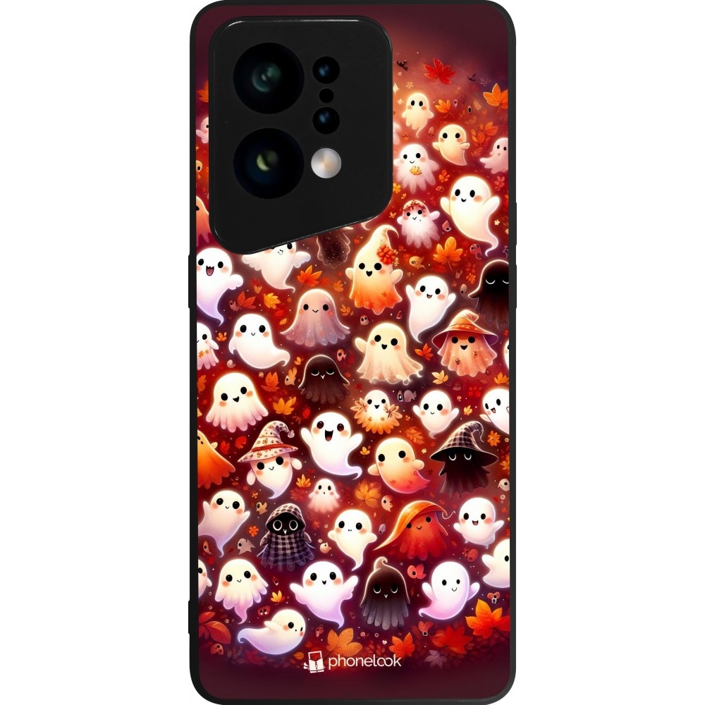 Coque OPPO Find X5 - Silicone rigide noir Fantômes automne mignons