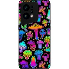 Coque OPPO Find X5 - Silicone rigide noir Autumn 2024 magic mushrooms