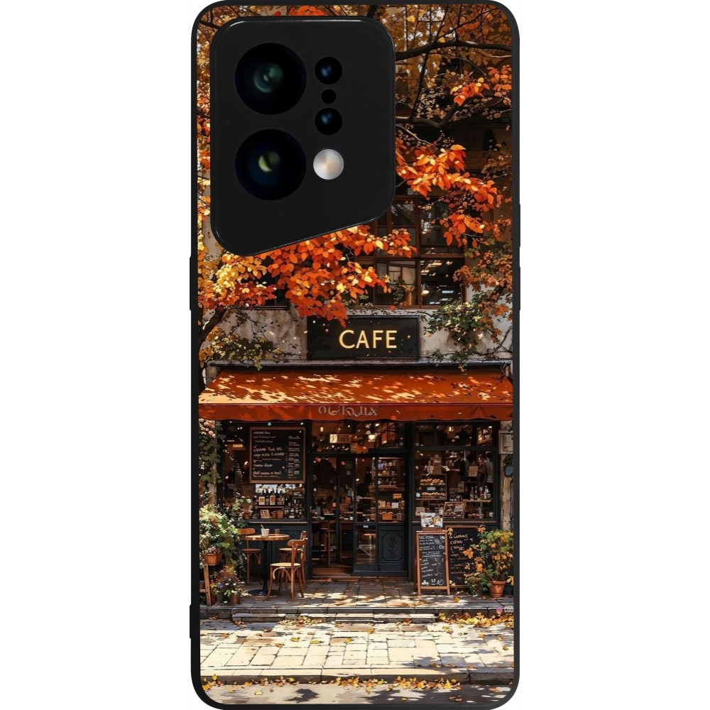 Coque OPPO Find X5 - Silicone rigide noir Autumn 25 Coffee shop