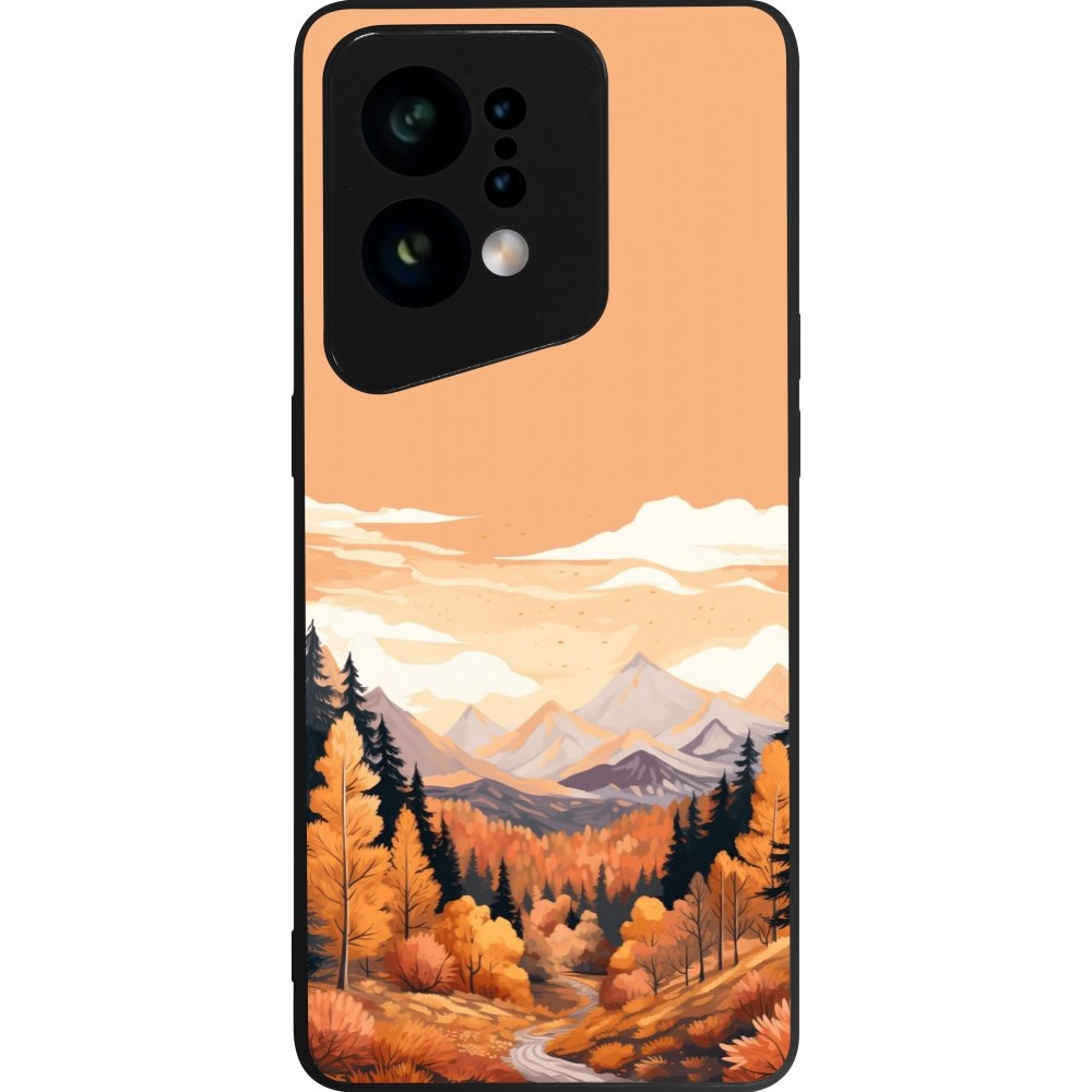 Coque OPPO Find X5 - Silicone rigide noir Autumn 25 Mountains