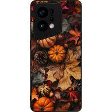 OPPO Find X5 Case Hülle - Silikon schwarz Autumn 25 Pumpkin