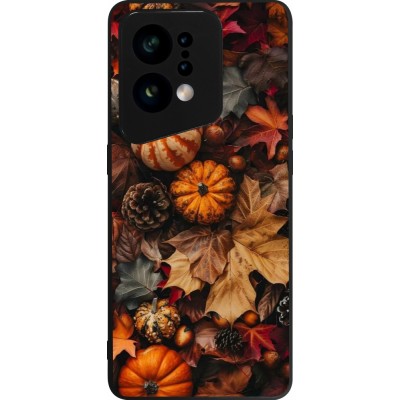 OPPO Find X5 Case Hülle - Silikon schwarz Autumn 25 Pumpkin