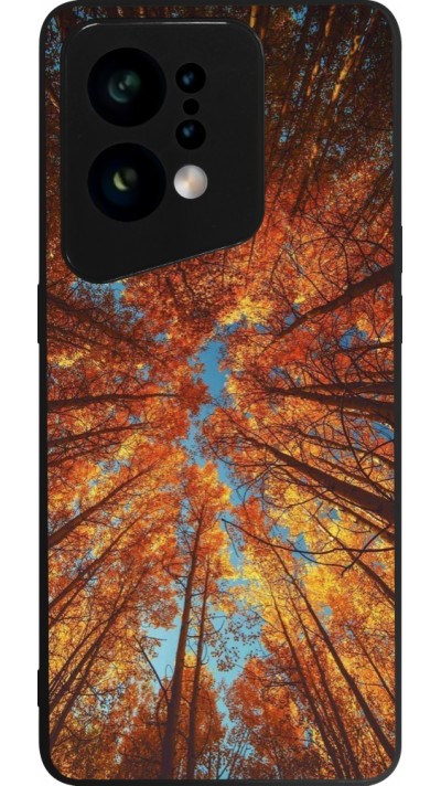 OPPO Find X5 Case Hülle - Silikon schwarz Autumn 25 Trees