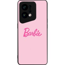OPPO Find X5 Case Hülle - Silikon schwarz Barbie Text