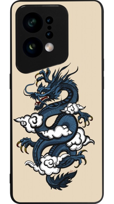 Coque OPPO Find X5 - Silicone rigide noir Blue Dragon Tattoo
