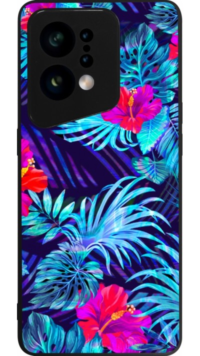 Coque OPPO Find X5 - Silicone rigide noir Blue Forest
