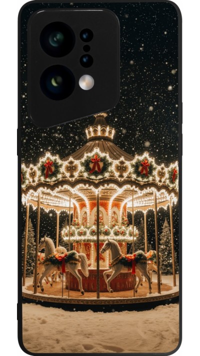 Coque OPPO Find X5 - Silicone rigide noir Christmas 25 Carousel