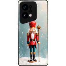Coque OPPO Find X5 - Silicone rigide noir Christmas 25 Nutcracker Snow