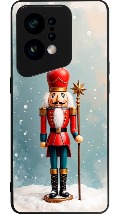 Coque OPPO Find X5 - Silicone rigide noir Christmas 25 Nutcracker Snow