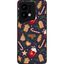 Coque OPPO Find X5 - Silicone rigide noir Christmas 25 Pattern Gingerbread House