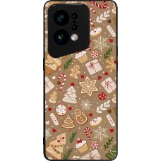 Coque OPPO Find X5 - Silicone rigide noir Christmas 25 Pattern Ginger Cookie