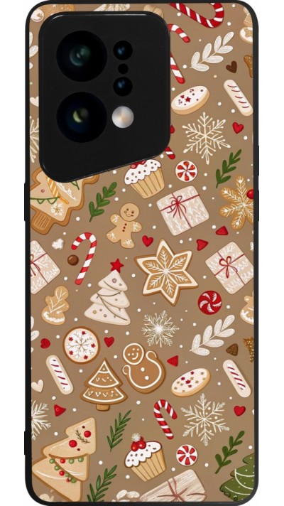 Coque OPPO Find X5 - Silicone rigide noir Christmas 25 Pattern Ginger Cookie