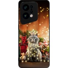 Coque OPPO Find X5 - Silicone rigide noir Christmas 25 Xmas Cat