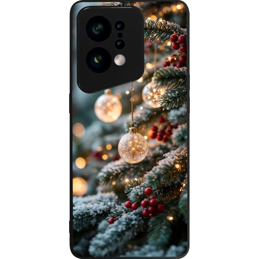 Coque OPPO Find X5 - Silicone rigide noir Christmas 25 Xmas Decorated Tree