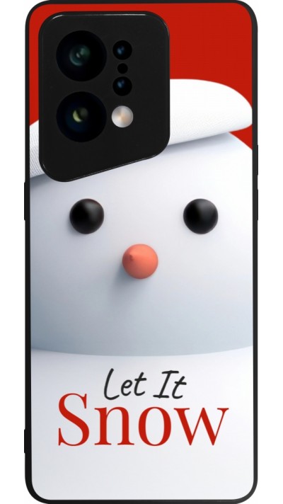 Coque OPPO Find X5 - Silicone rigide noir Christmas 25 Xmas Snowman