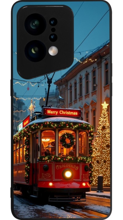 Coque OPPO Find X5 - Silicone rigide noir Christmas 25 Xmas Train