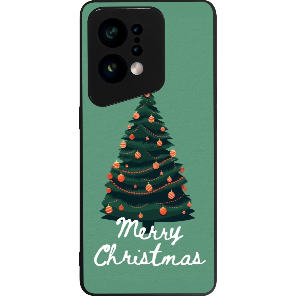 Coque OPPO Find X5 - Silicone rigide noir Christmas 25 Xmas Tree