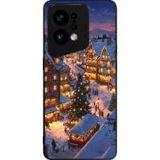 Coque OPPO Find X5 - Silicone rigide noir Christmas 25 Xmas Village