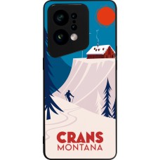 OPPO Find X5 Case Hülle - Silikon schwarz Crans-Montana Cabane