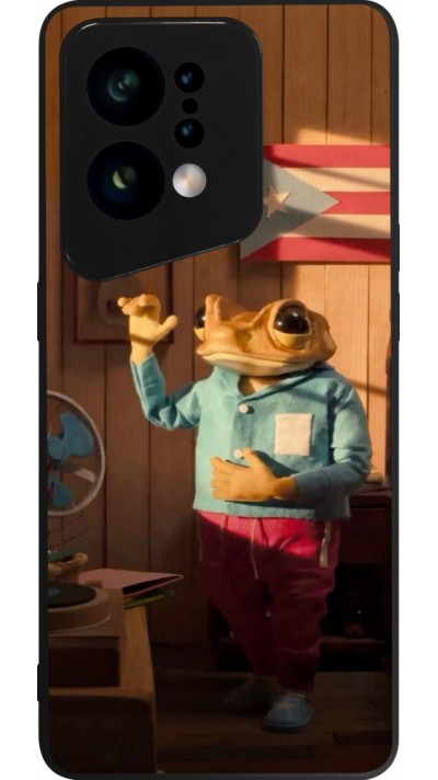 OPPO Find X5 Case Hülle - Silikon schwarz Dancing frog DTMF
