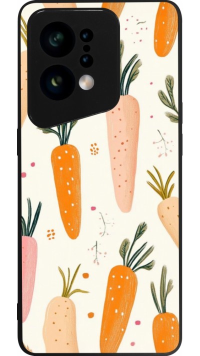 Coque OPPO Find X5 - Silicone rigide noir Easter 2026 Illustration carrots