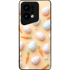 Coque OPPO Find X5 - Silicone rigide noir Easter 2026 Pattern Easter