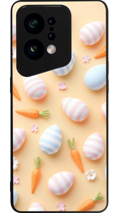 Coque OPPO Find X5 - Silicone rigide noir Easter 2026 Pattern Easter