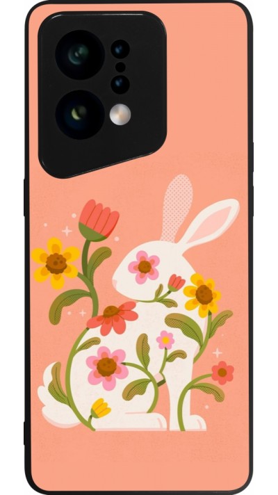 Coque OPPO Find X5 - Silicone rigide noir Easter 2026 Rabbit collage