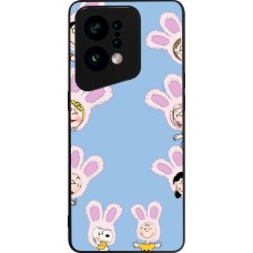 Coque OPPO Find X5 - Silicone rigide noir Easter 2026 Snoopy