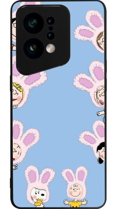 Coque OPPO Find X5 - Silicone rigide noir Easter 2026 Snoopy