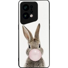 OPPO Find X5 Case Hülle - Silikon schwarz Easter 2023 bubble gum bunny